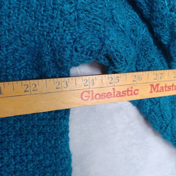 NWT St. John’s Bay Teal Cable Knit Pullover XL Cozy Soft Stretch Winter Sweater - Picture 12 of 13